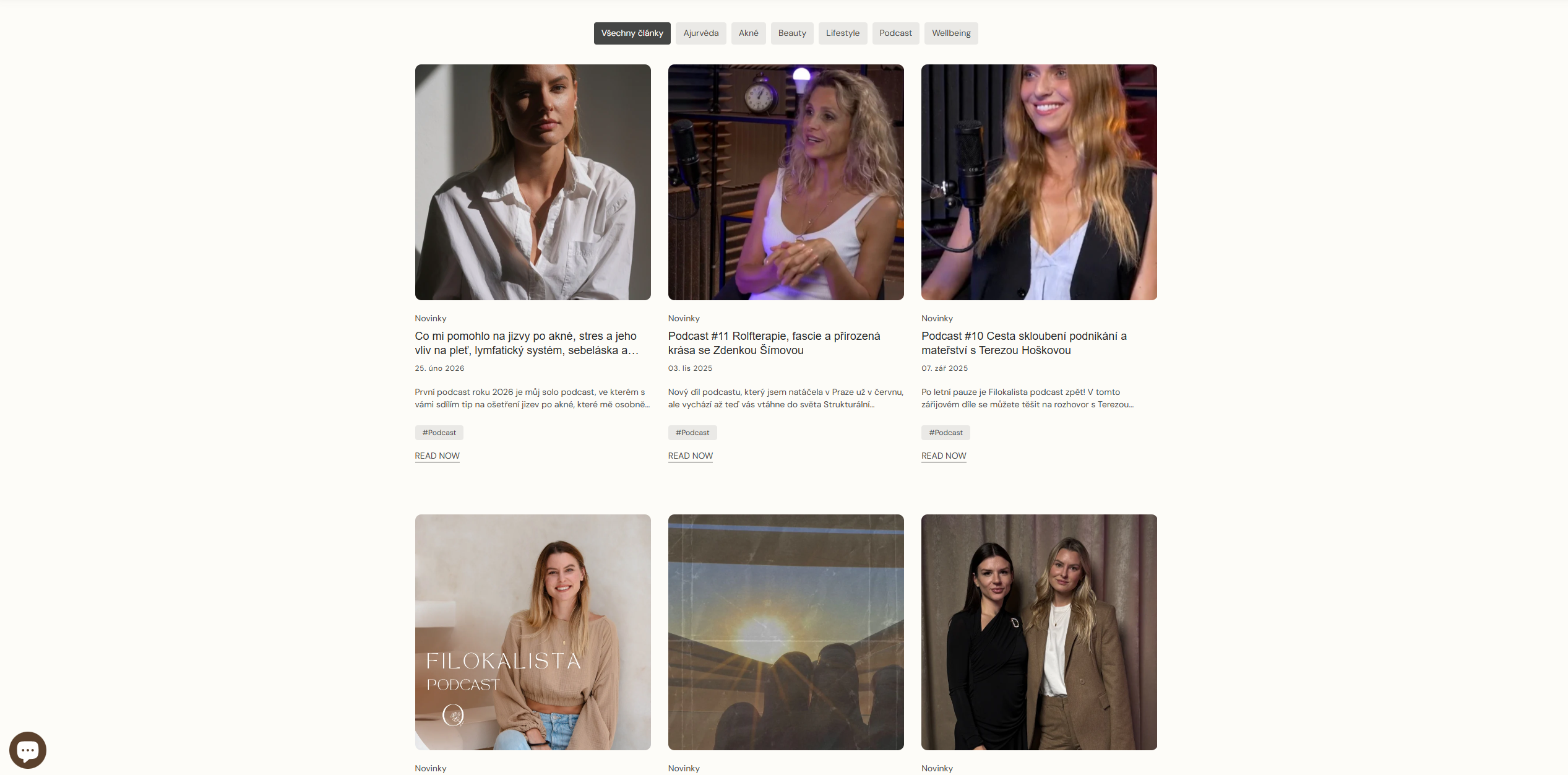 Inspiration blog with podcasts and articles